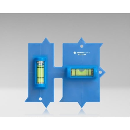Jonard Tools Wall Template & Level For 1 & 2 Gang 3" X 2" Metal Electrical Boxes WTL-32M